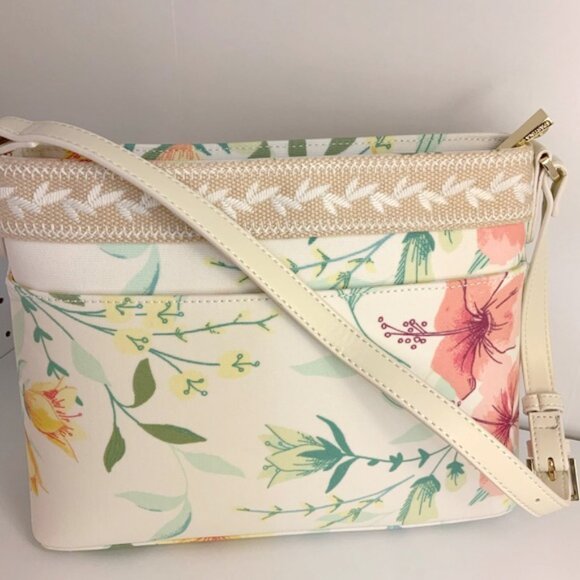 Spartina 449 Zip Shoulder Riverhouse Floral Shoulder Bag - Picture 3 of 7